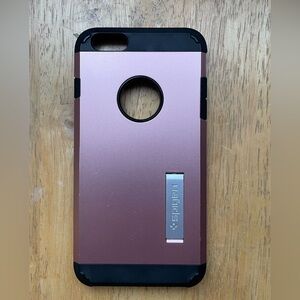 Spigen Rose Gold Dual-Layer Case with Built-In Kickstand for iPhone 5 plus